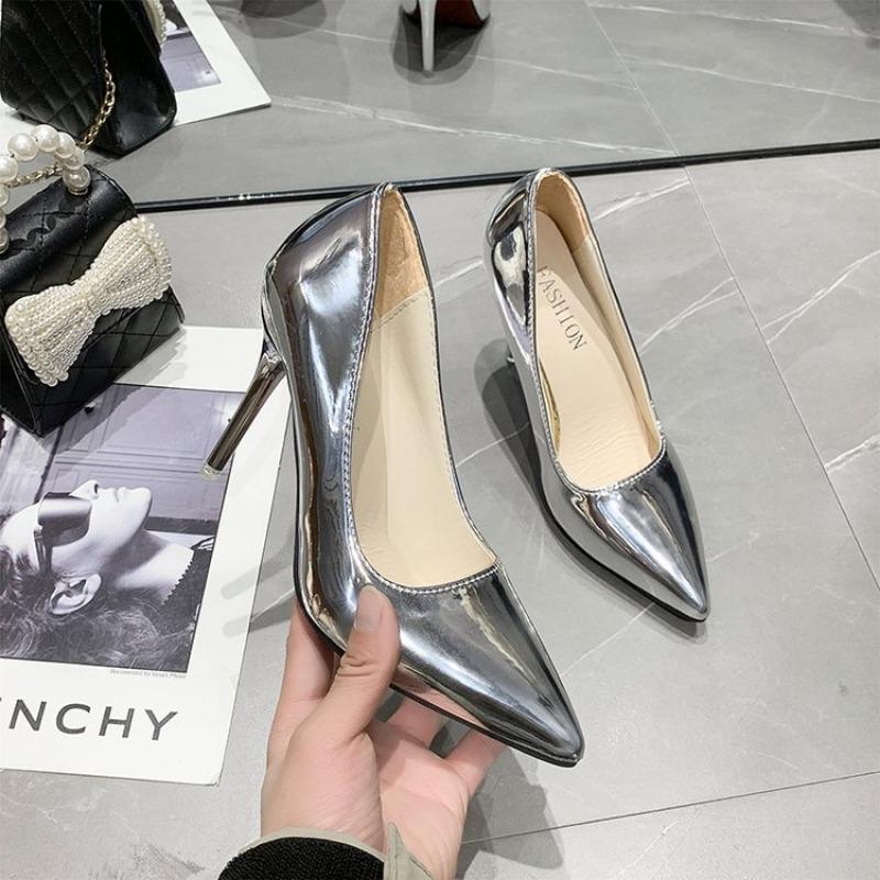 2024 Γόβες Nude για Γυναίκες Παπούτσια με Ψηλό Τακούνι Γυναικεία Μόδα Δέρμα Πατέντας Σέξι Μυτερή Μύτη Λεπτό Τακούνι Παπούτσια Γάμου Μεγάλα Μεγέθη 33-43