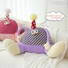Cartoon Monster Plush Cushion With Soft Sherpa Cover For Lounge And Bed Decor