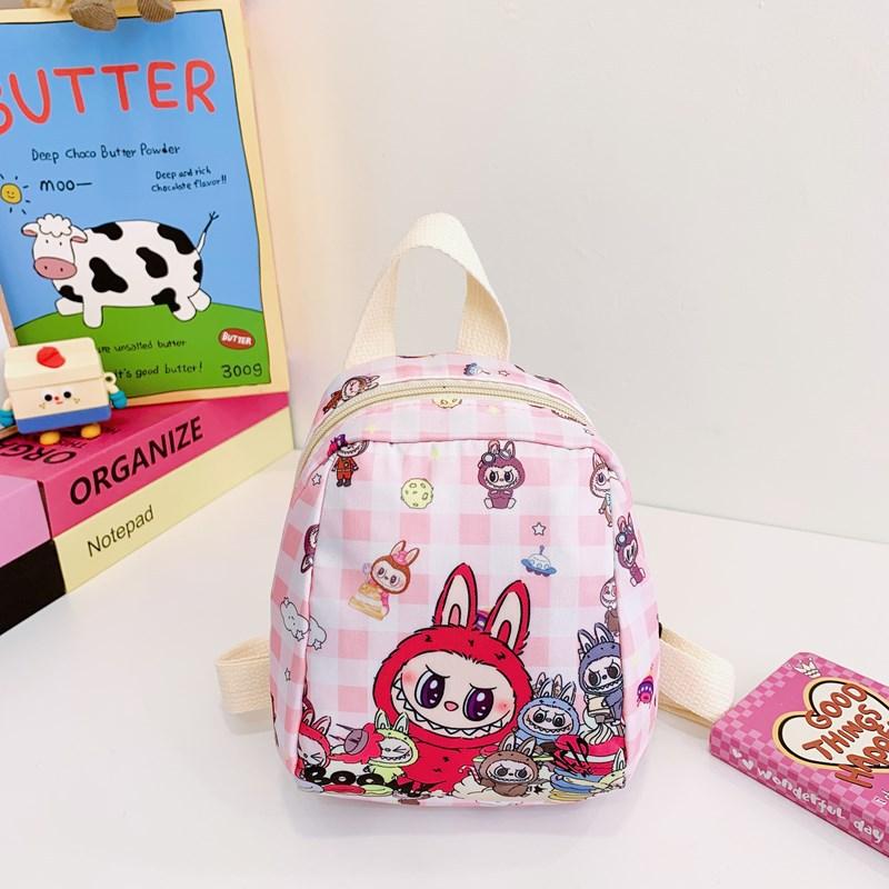School bag School bag New Labu cloth printed cartoon cute boys and girls Large capacity lightweight spine backpack