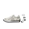 Fabric Leather Fashion Trend Casual Versatile Round Toe Lace-Up Sneakers Men Sneakers Off-White P2SC4503110