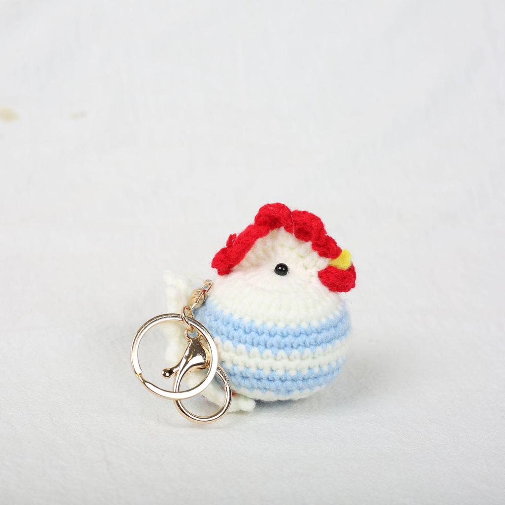 Handmade Woolen Chicken Keychain Pendant – Cute Ornament