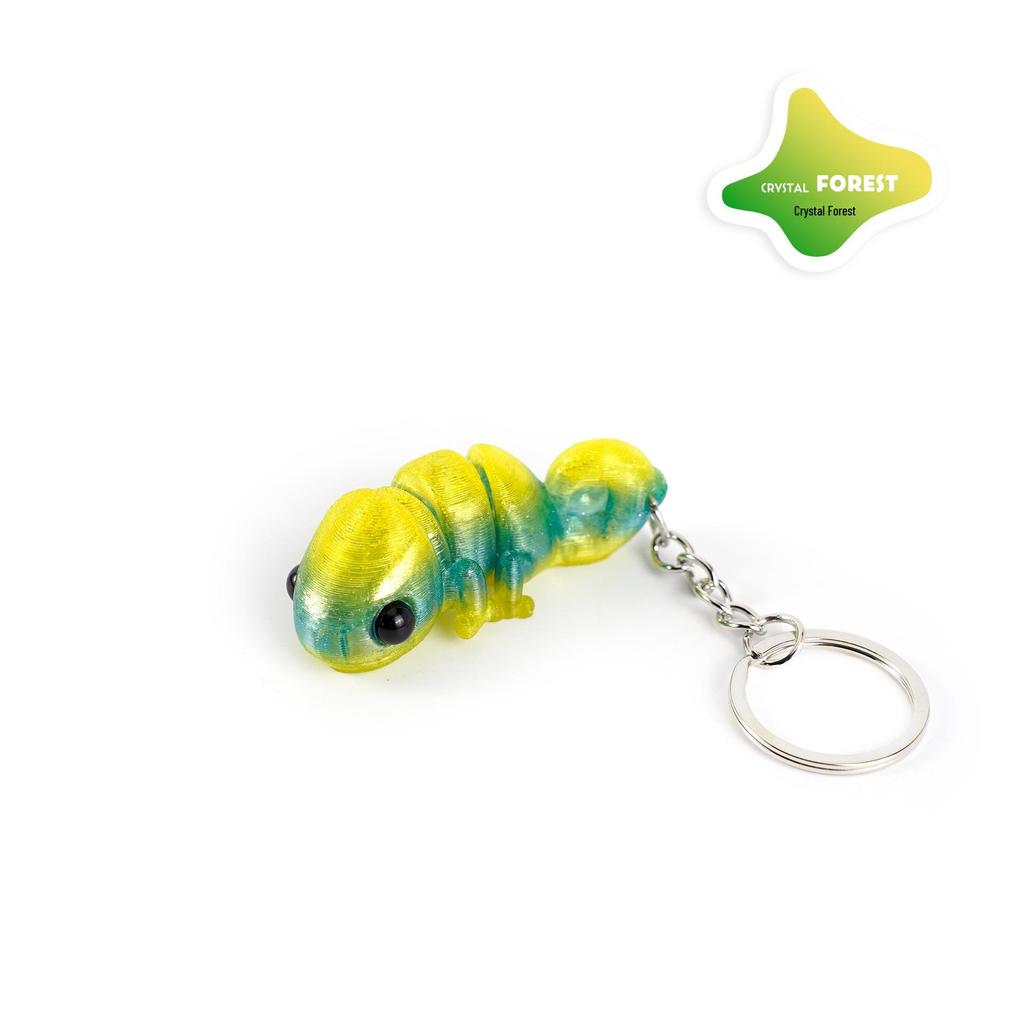3D Multicolor Beweglicher Chamäleon Schlüsselanhänger Anhänger - Niedliches und Trendiges Accessoire