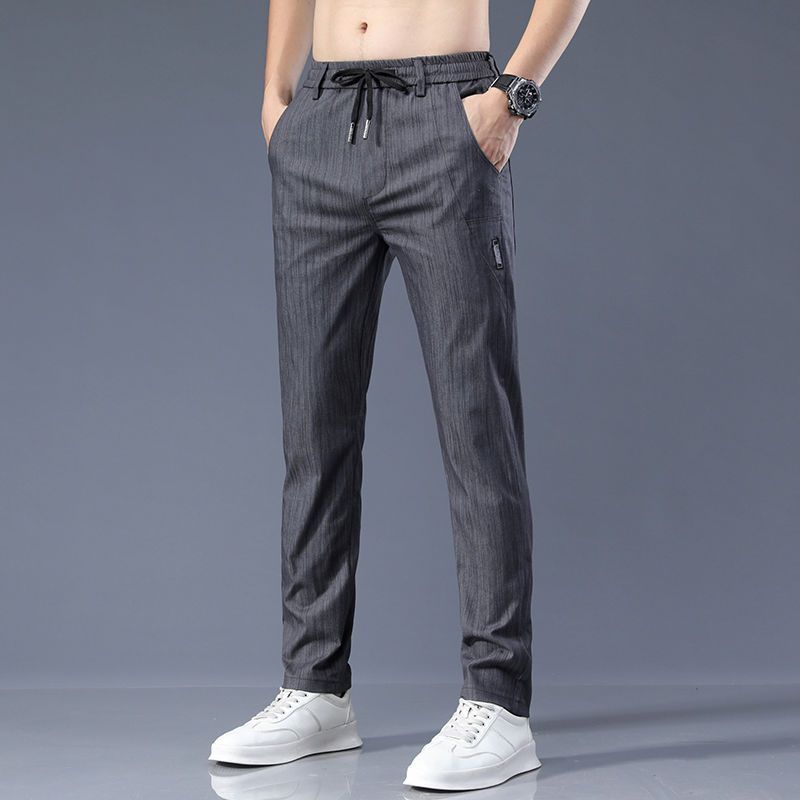 

Casual Pants Men s Loose Straight Leg Pants with Elastic Waist Tracksuit Pants 38