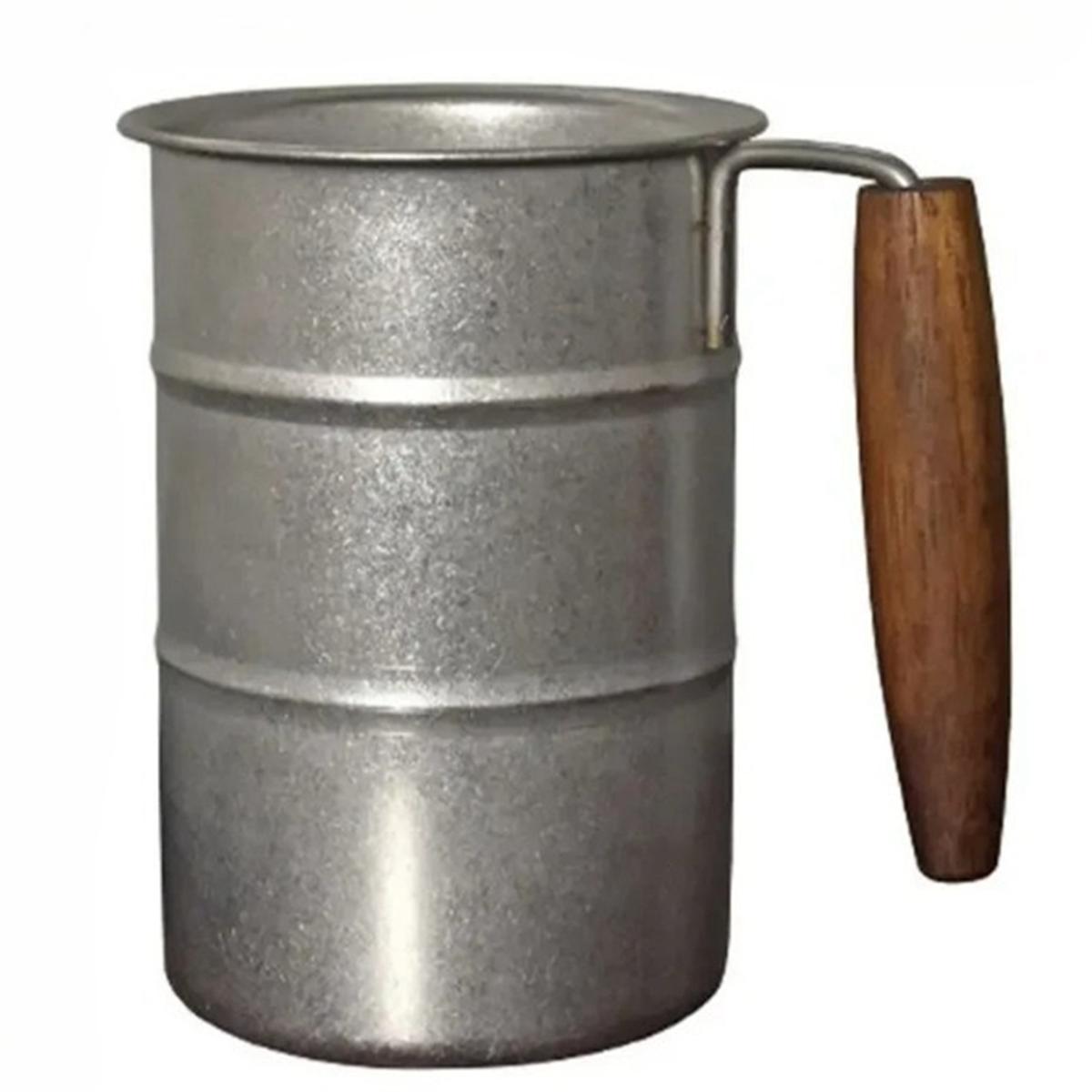 2025+ 350ml Stainless Steel Retro Beer Mug Wooden Handle Anti-Fall Camping Mug Outdoor Style Coffee Mug Travel China Mainland