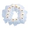 Halloween Ghost Wreath, 12 Led Light-Up White Ghost Garland, Spooky Indoor & Outdoor Hanging Decoration For Front Door, Wall