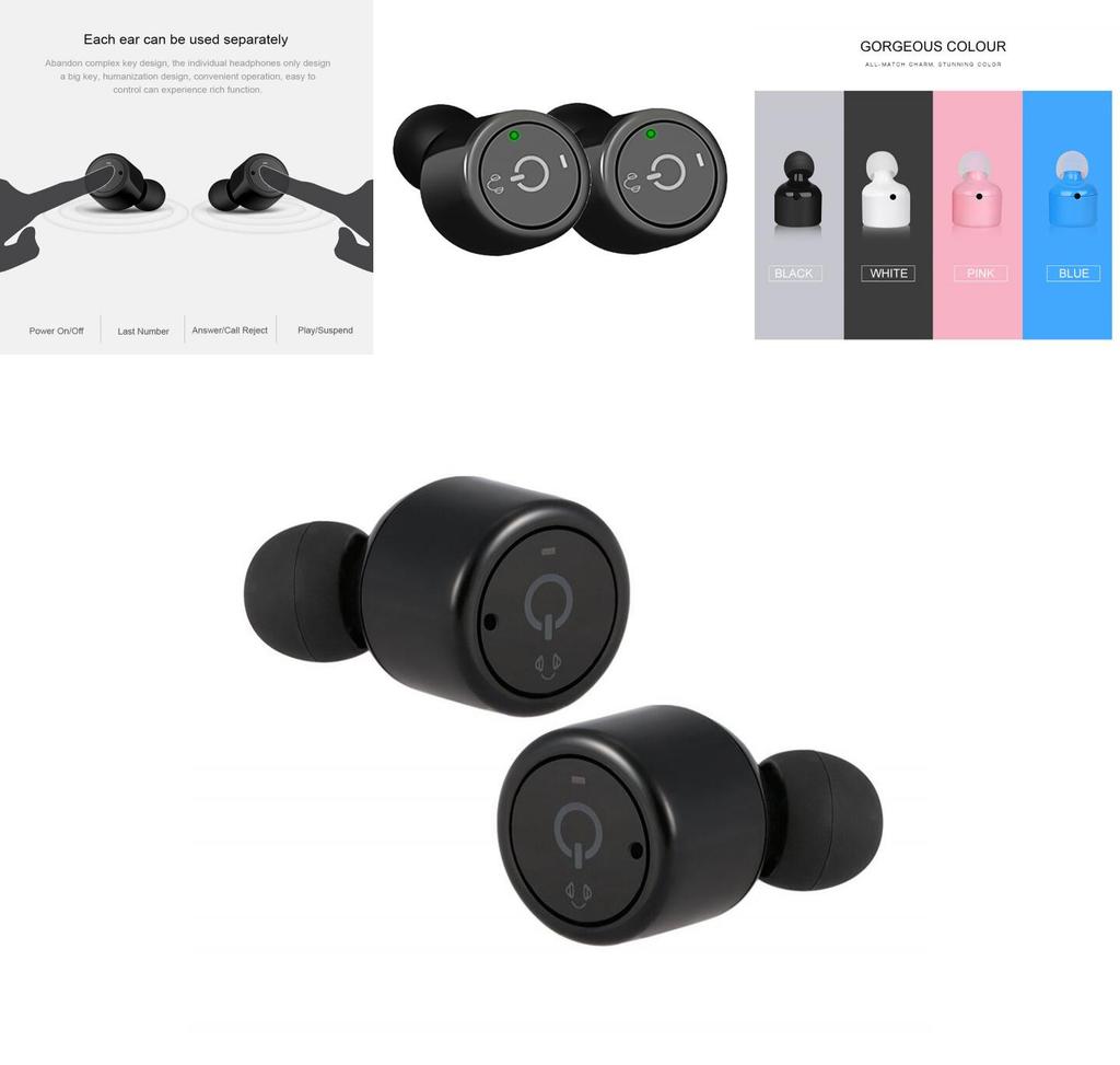 Mini Tws Twins Wireless Inear Stereo Sport Bluetooth Earphones With Compact Design And Longlasting Battery