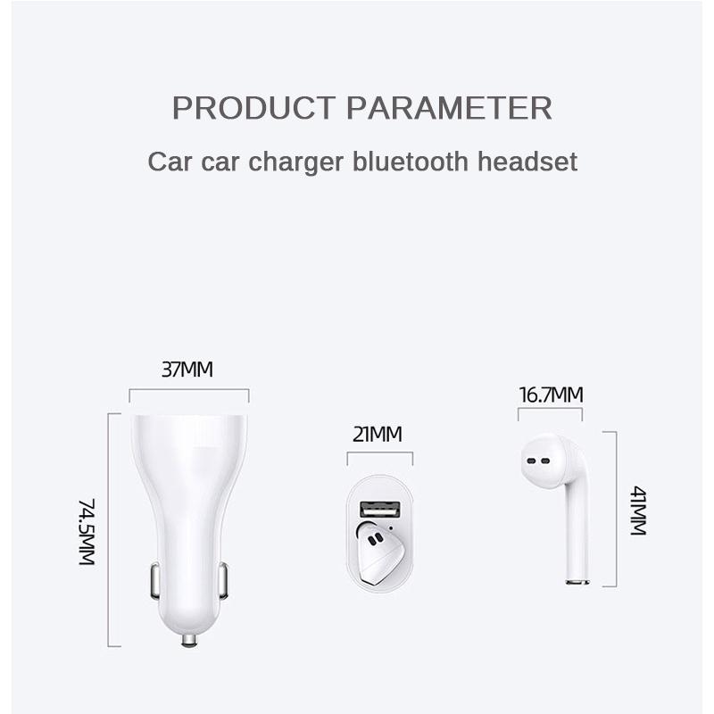 Buy Car Charger Single Ear Wireless Bluetooth Headsets For Apple Huawei