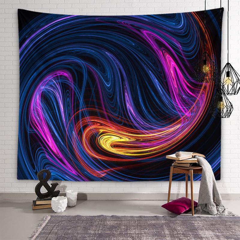 Tapiserie cu pisici colorate cu personalitate, tapiserie psihedelica geometrică, mandala, artă de perete, tapiserie hippie, boemă, decor acasă