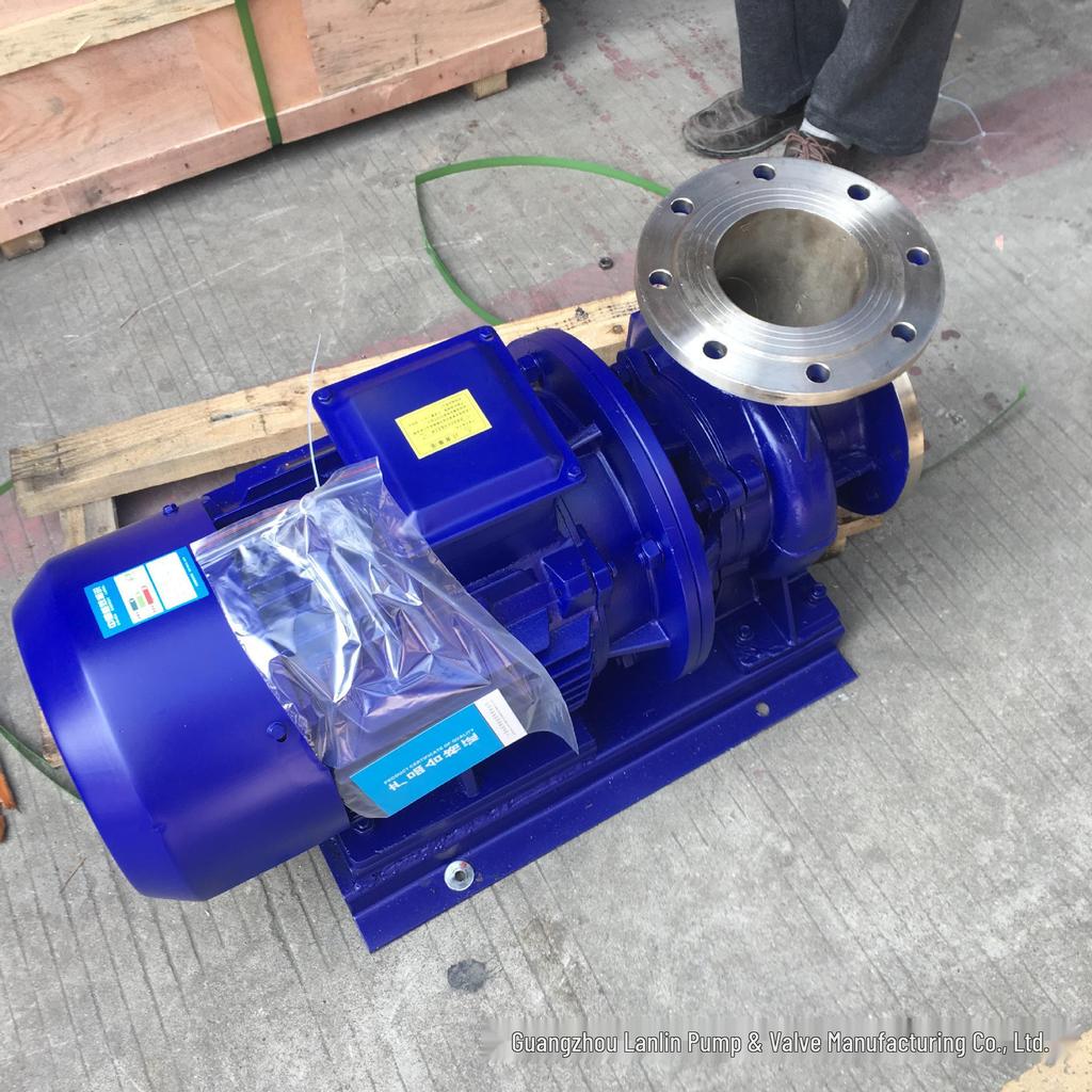 Horizontal Stainless Steel Hot Water Circulation Pump IHW000-125I - 15KW Centrifugal Pipeline Pump