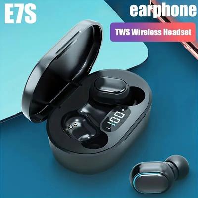 TWS E7S Fone 5.3 Bluetooth Kopfhörer Kabellose Kopfhörer Geräuschunterdrückende Ohrhörer mit Mikrofon Kabelloses Bluetooth Headset für Xiaomi