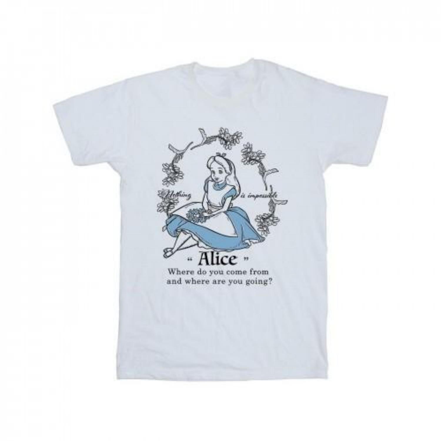Alice In Wonderland Girls Nothing Is Impossible T-Shirt S