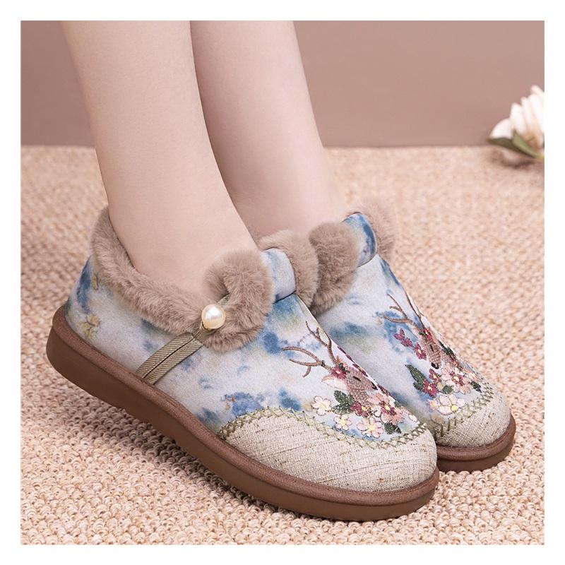 Women's Winter Casual Versatile Cotton Shoes With Thick Velvet And Cotton Boots