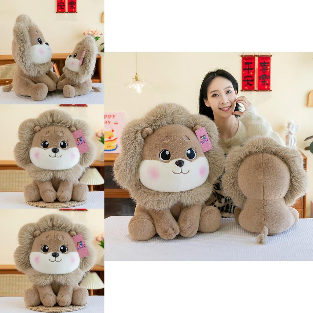 Adorable Lion Plush Toy For Kids Sleep Comfort Pillow With Pp Cotton Filling For Home Decor