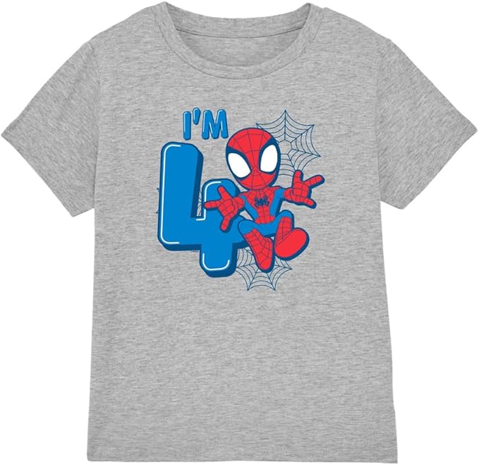 Spiderman Cute Spidey Birthday 4 Unisex Kids T-Shirt 120