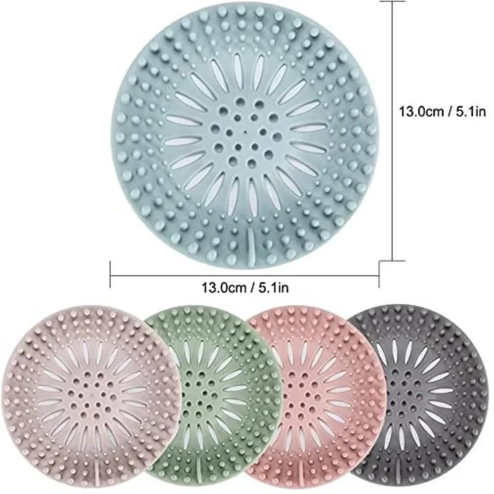 Silicone Sink Drain Strainer Easy Clean Drain Covers Hair Filter Bath Stopper Kitchen Tool