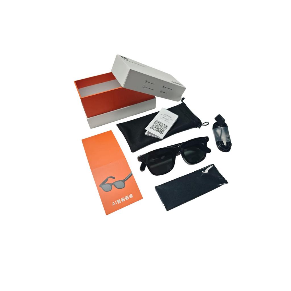 AI Smart Translation Glasses with 1200W Camera, Image Recognition, Recording & Replaceable Myopia Lens