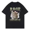 Funny Meme Cat TShirt Women Rage Consumes Me Graphic Print Top Summer Loose Short Sleeve ONeck Tees Cute Kitten Kitten Tops