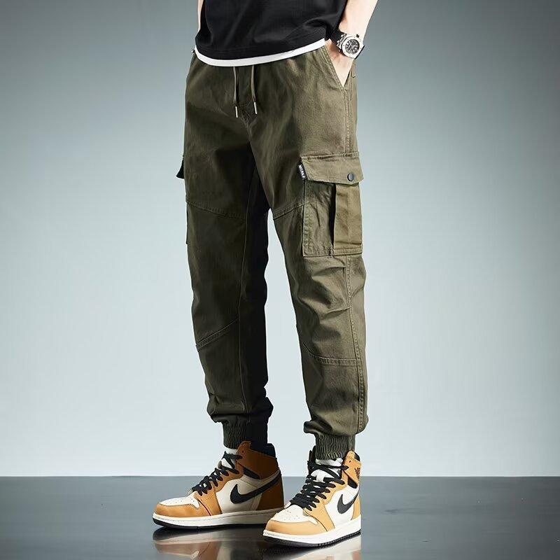 Overalls Men's Autumn New Korean Version of Trendy Brand Loose Large Size Casual Pants Fashion Ruffian Handsome Multi-pocket Leggings