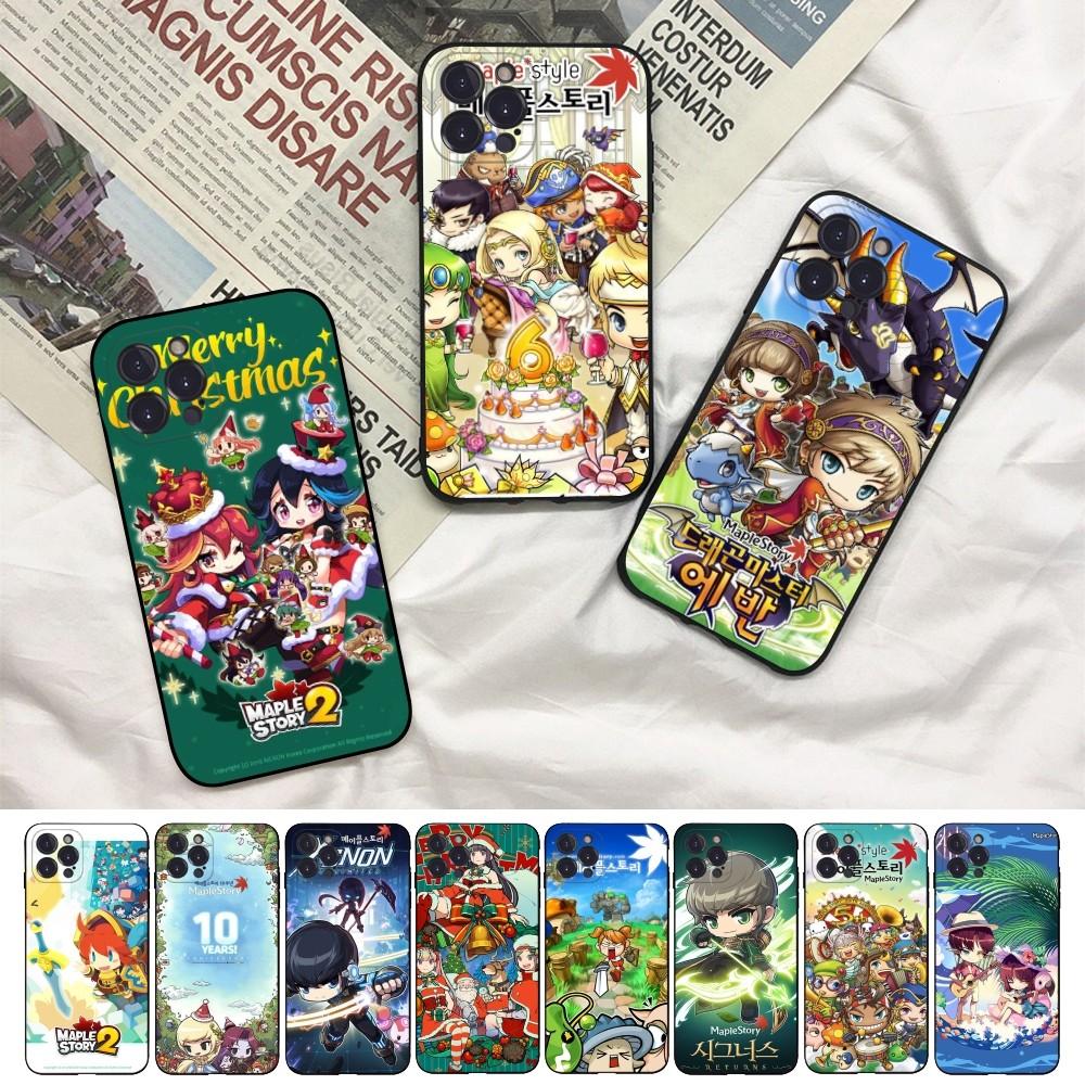 Game MapleStory Phone Case For iPhone 15 14 11 12 13 Mini Pro XS Max Cover 6 7 8 Plus X XR SE 2020 Funda Shell