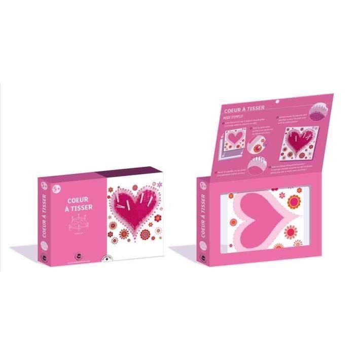 Kit de loisirs créatifs - Coeur à tisser - Multicolore - Pour enfants - Activités manuelles - String art