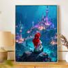 Disney Diamond Painting Kit Mermaid Ariel 5D Diamond Art Home Decor Creative Handmade Gift