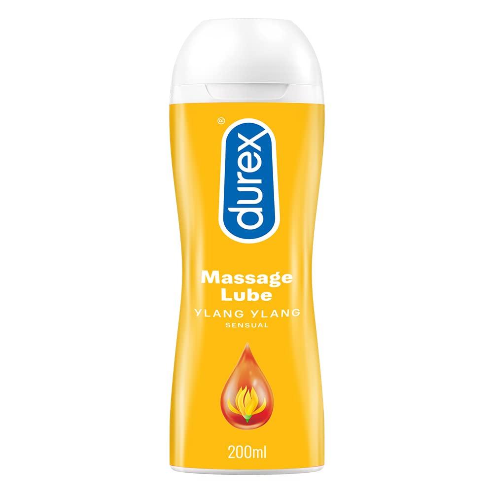 Durex Lube Sensual Massage and Lubricant Gel for Men & Women - 200ml | Water based lube | Compatible with condoms & toys