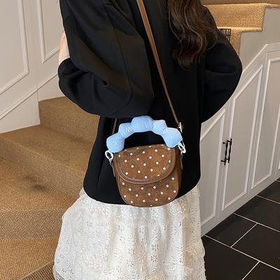 Niedlicher gepunkteter Rucksack Damen neuer Herbst- und Winter-Mini-Lippenstiftbeutel Retro Schulter-Umhängetasche