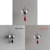 Gothic Baroque Ruby Crystal Necklace With Winged Pendant For Women