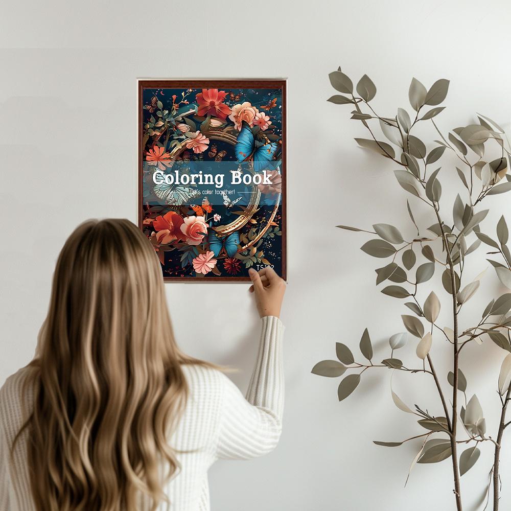 1 Stück, Malbuch für Erwachsene - 30 verschiedene Muster, 100 g/m², 11,2x8,3 “Stressabbau, Ostern, Geburtstag, Valentinstagsgeschenk