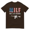 Milf Unisex I Love Firearms Gun Rights Ar15 Patriotic Usa Flag TShirt