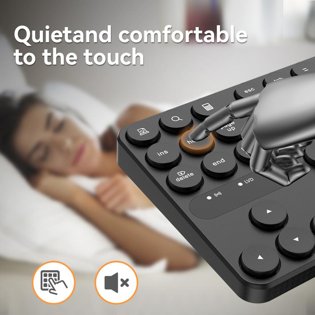 2,4G Drahtlose Ziffernblock 35 Tasten Kompakte Nummer Pad Kompatibel mit WinMacOS Kleine Tastatur