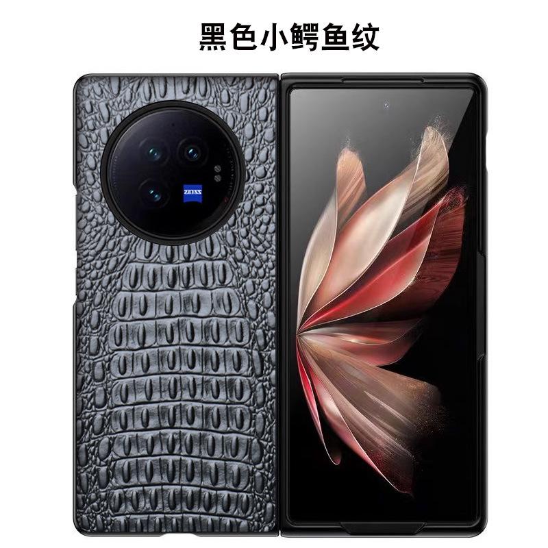 Wobiloo Luxury Brand Leather Genuine Leather Phone Cases For Vivo X Fold3 Fold 3 Pro Case Back Cover Bag