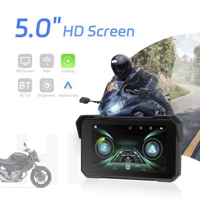 5-inch Wireless CarPlay Android Auto Navigation Waterproof for Motorcycles