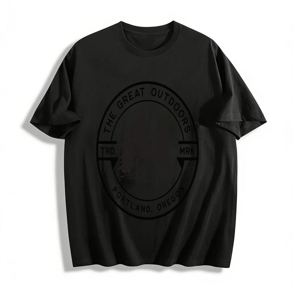 

The Great Outdoors Portland Oregon Camping Graphic Tee Pure cotton T-shirt XXS
