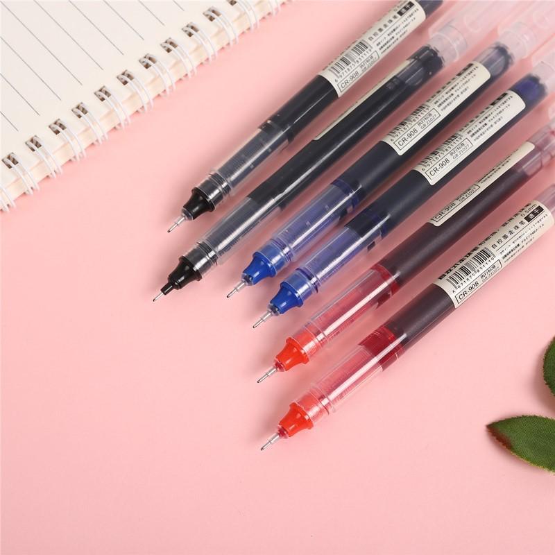 11PCS High Quality Needle Type Gel Pens Black Blue Red Ink Straight Liquid Pen Kawaii Stationery School & Office Supplies