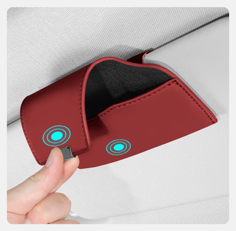 Car Sun Visor Sunglasses Holder – Interior Storage Accessory Clip