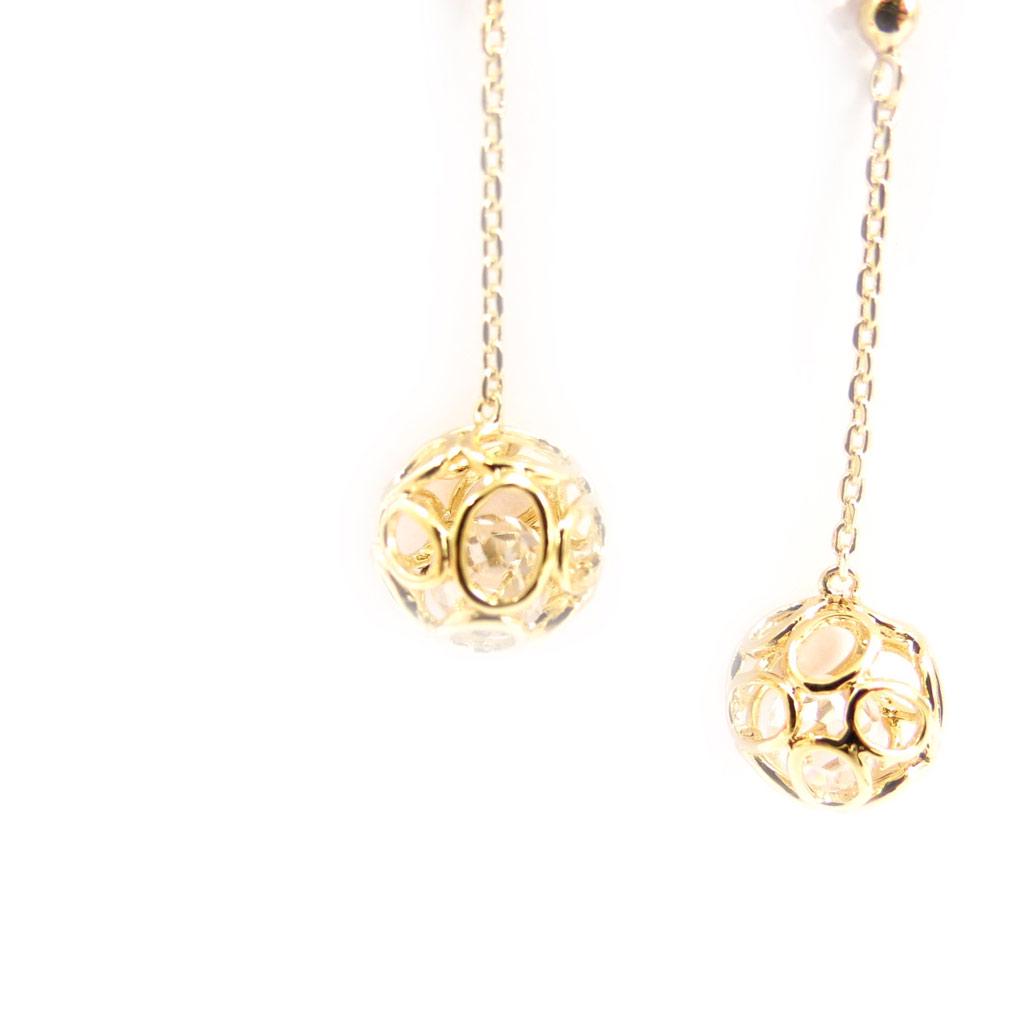 Les Trésors De Lily [K7180] - Cercei „Coreografie” placați cu aur