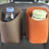 Leather Car Cup Holder Car Trash Can Door Side Seat Back Storage Bag Multifunctional Vehicle Umbrella Storage Box Organizer