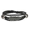 European and American cross-border men's punk leather rivet bracelet 12 pieces, a set of multi-layer skull five-pointed star bracelet