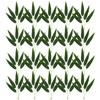  30 Pcs Bamboo Leaf Decoration Decorative Leaves Fake Realistic Faux Ornaments Artificial Decors Stems Room Plant Lifelike
