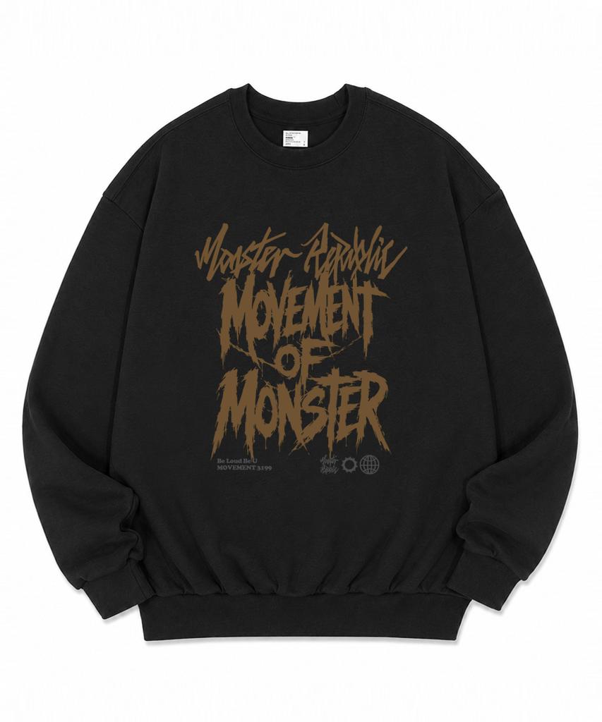 MONSTER REPUBLIC Rogue Movement Brown Sweatshirt Black_3199