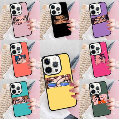 Coque de téléphone Pop Art Esthétique Fille Anime Pour iPhone 17 Air 15 16e 14 13 Pro Max Coque 12 11 Pro Max PLUS cover