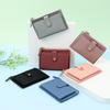 Women Fashion Small Wallet Purse Solid Color PU Leather Mini Coin Purse Wallet Credit Card Holder Bags