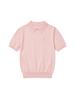 LORDLOAR Round Neck Collar Knit Pink