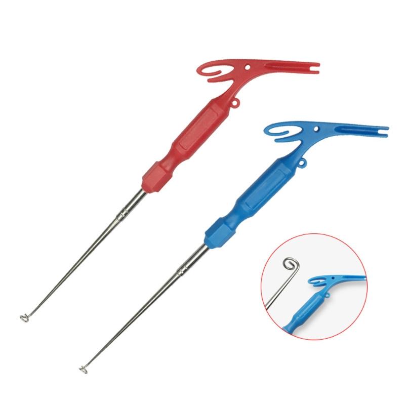 2Pcs Fishing Quick Knot Tool Universal Nail Knot Tying Tools Loop Tyer Pen Shape Hook Remover Multi-fishing Tackle