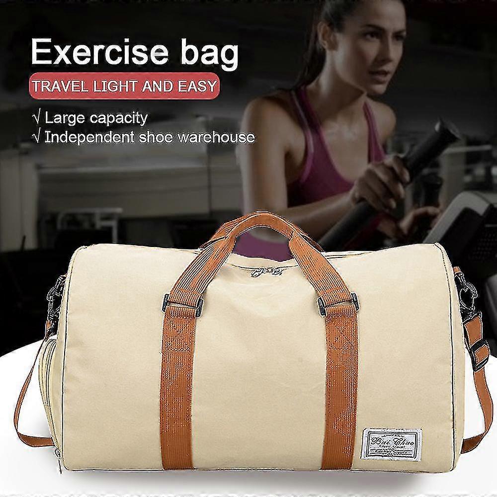 Sports Gym Bag With Shoe Compartment&wet Pocket,travel Duffel Bag,weekend Bag Black