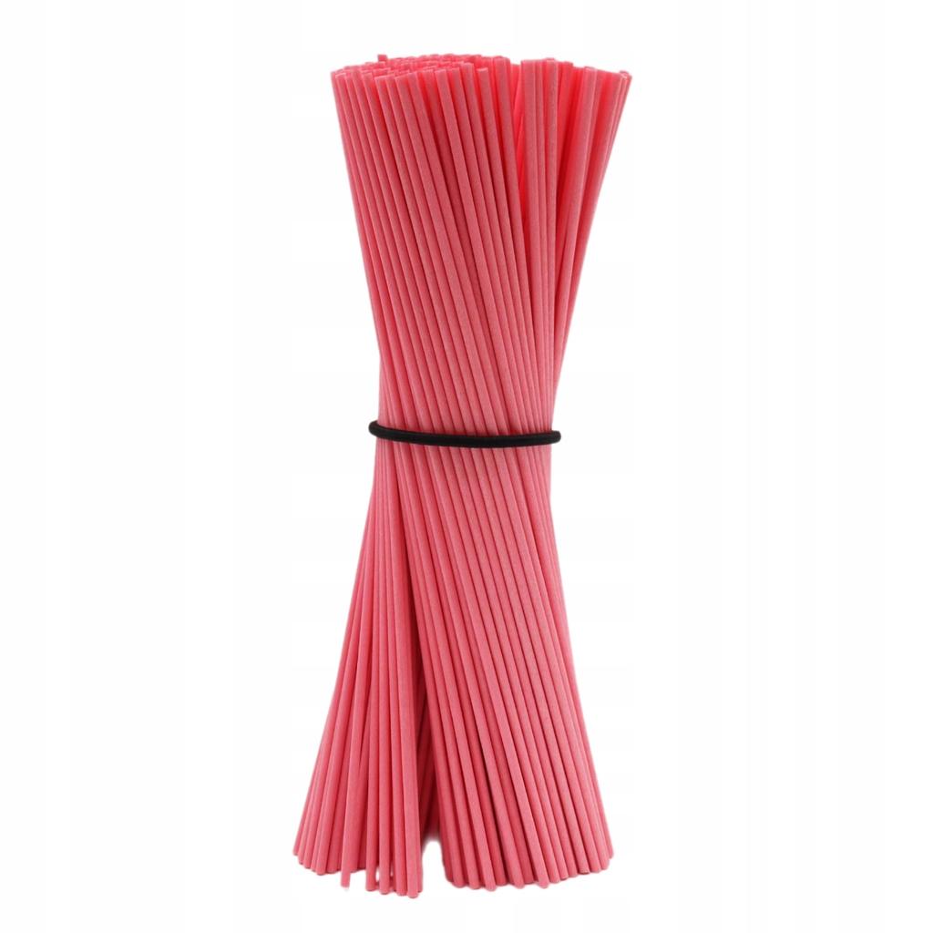 Rattan Fiber Sticks 3mm/25cm - Pink 25 Pcs