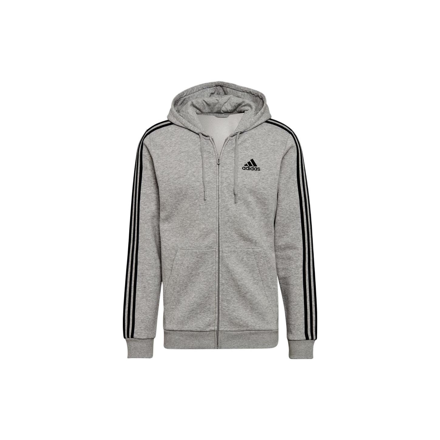 

Adidas Logo Open-Front Hooded Long Sleeve Jacket Men Jacket Gray HB0041 M
