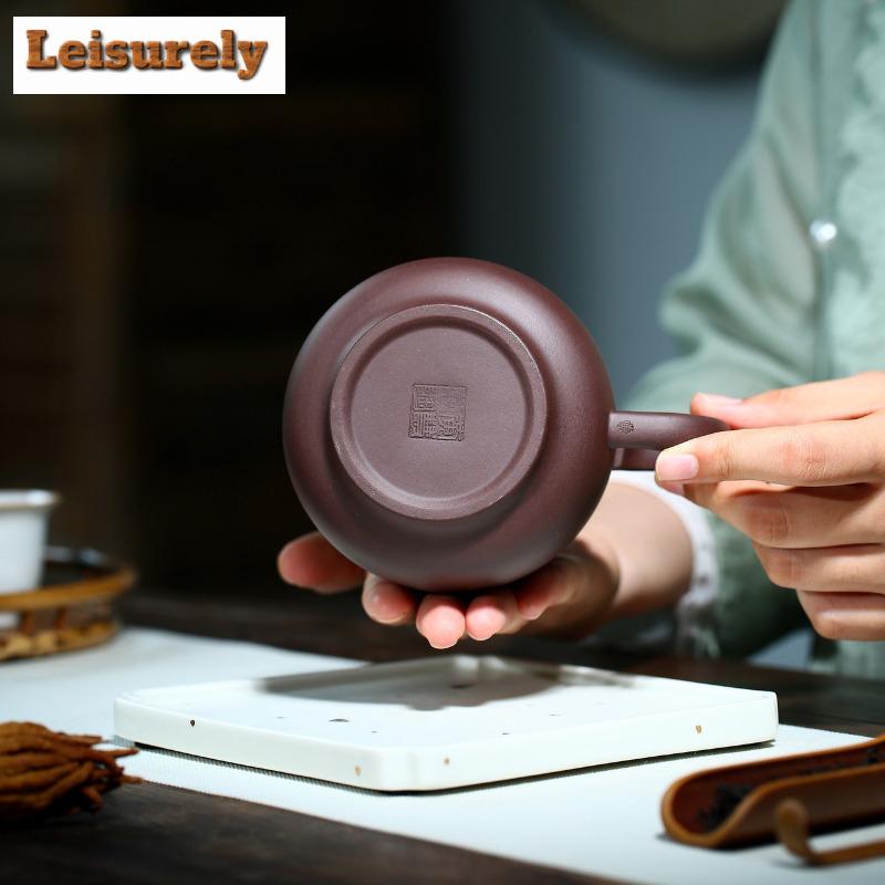 460ml Authentic Purple Clay Tea Mug Handmade Engraved Filter Tea Separator Cup Personal Cover Cup Chinese Zisha Kung Fu Teaset