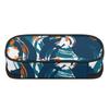Pencil Case Large Capacity 300D Polyester Zipper Closure with Main Pocket Mesh Layer and Removable Pen Divider for Everyday Study